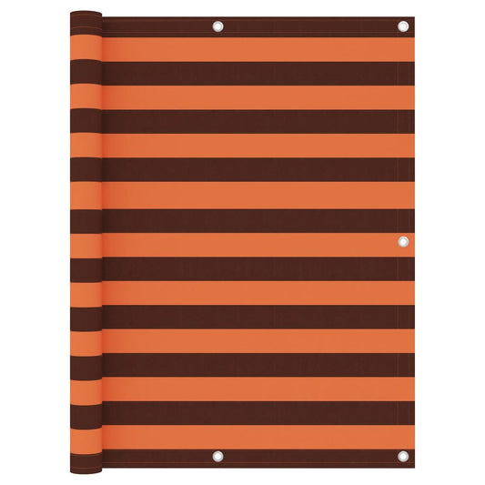 Balkonscherm 125x500 cm oxford stof oranje en bruin is nu te koop bij PeponiXL, paradijselijk wonen!
