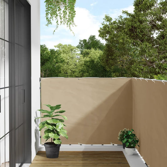 Balkonscherm 120x600 cm oxford stof beige is nu te koop bij PeponiXL, paradijselijk wonen!