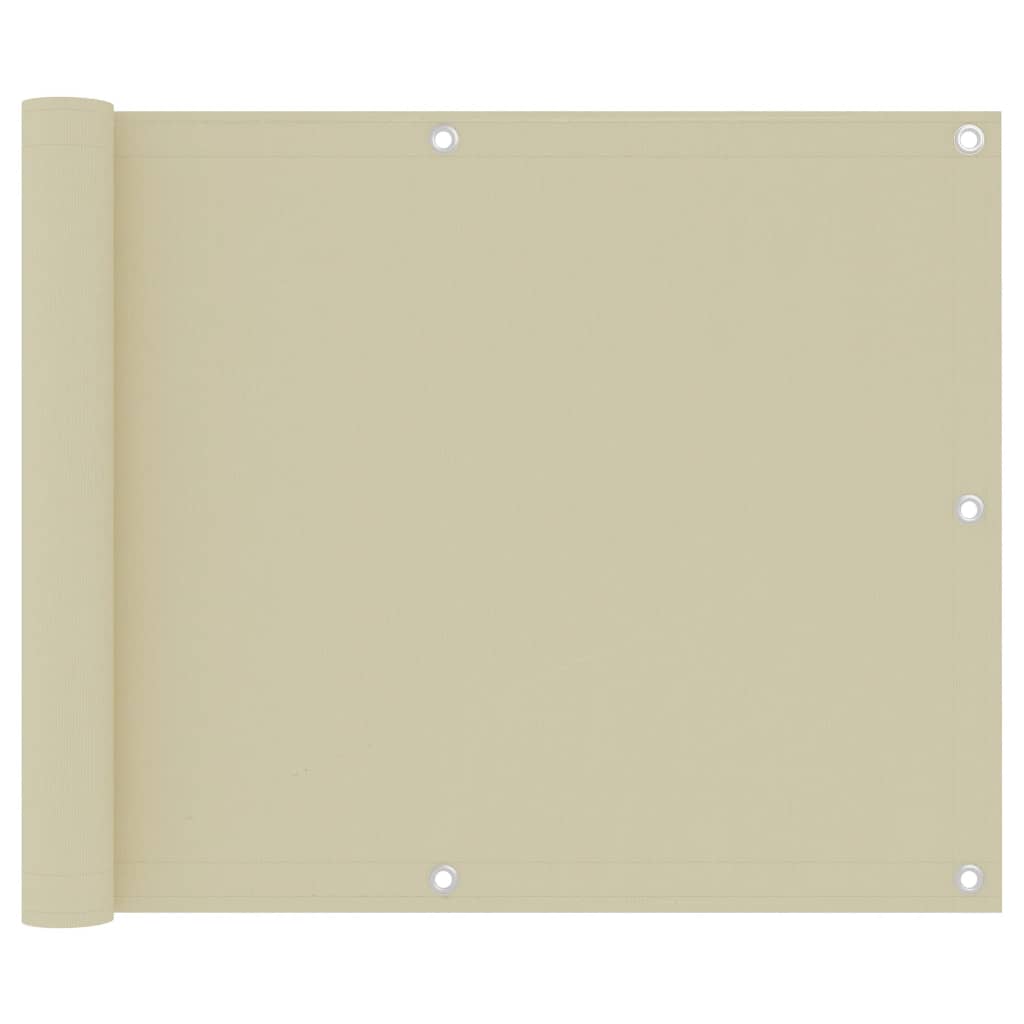 Balkonscherm 75x500 cm oxford stof crème is nu te koop bij PeponiXL, paradijselijk wonen!