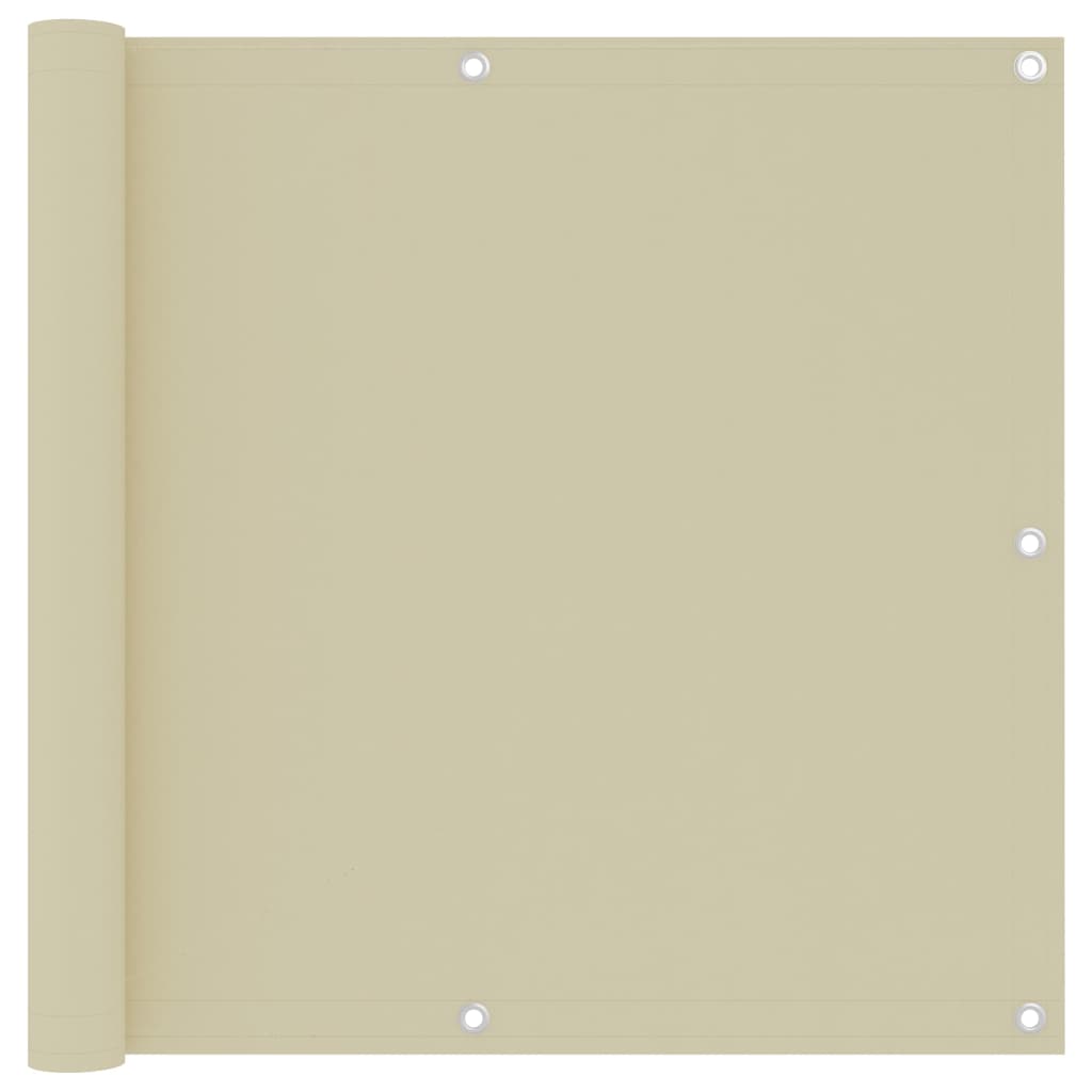 Balkonscherm 90x500 cm oxford stof crème is nu te koop bij PeponiXL, paradijselijk wonen!