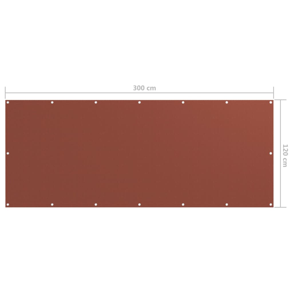 Balkonscherm 120x300 cm oxford stof terracotta is nu te koop bij PeponiXL, paradijselijk wonen!