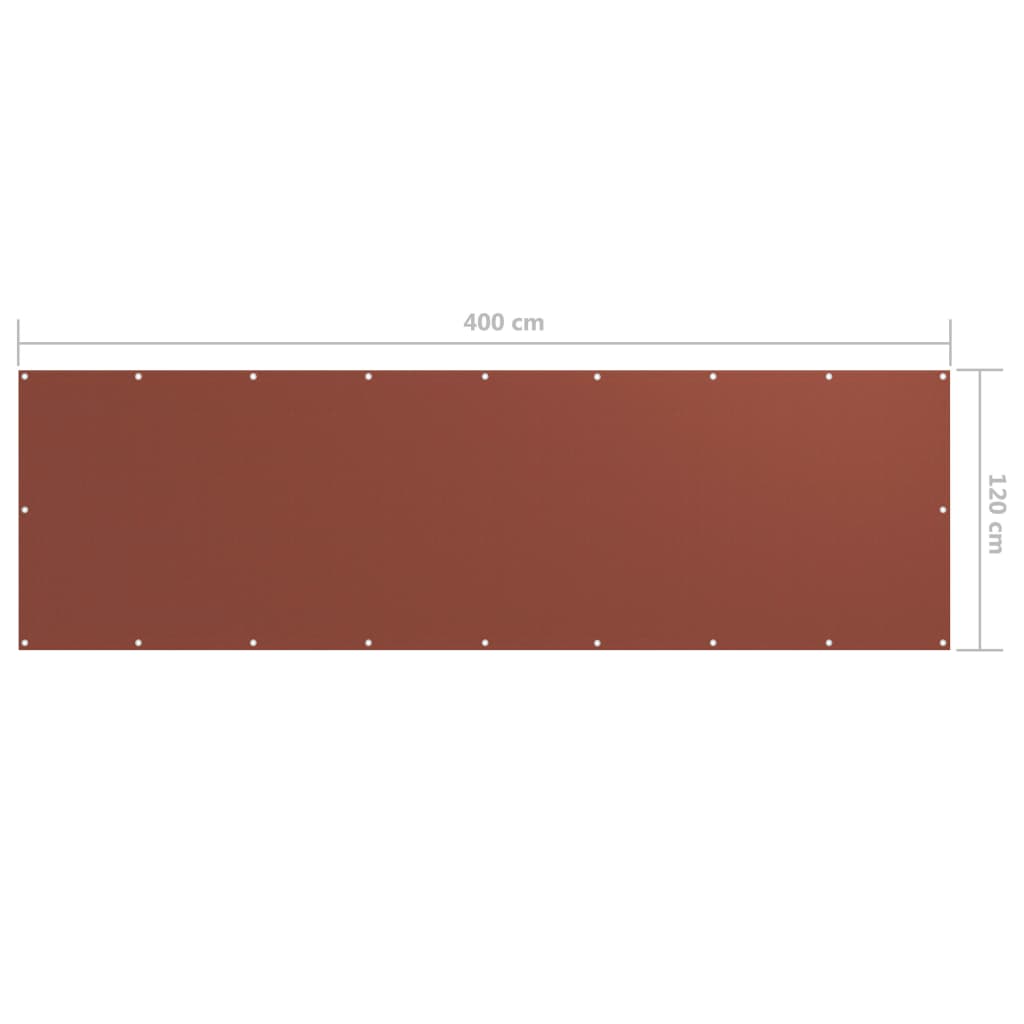 Balkonscherm 120x400 cm oxford stof terracotta is nu te koop bij PeponiXL, paradijselijk wonen!