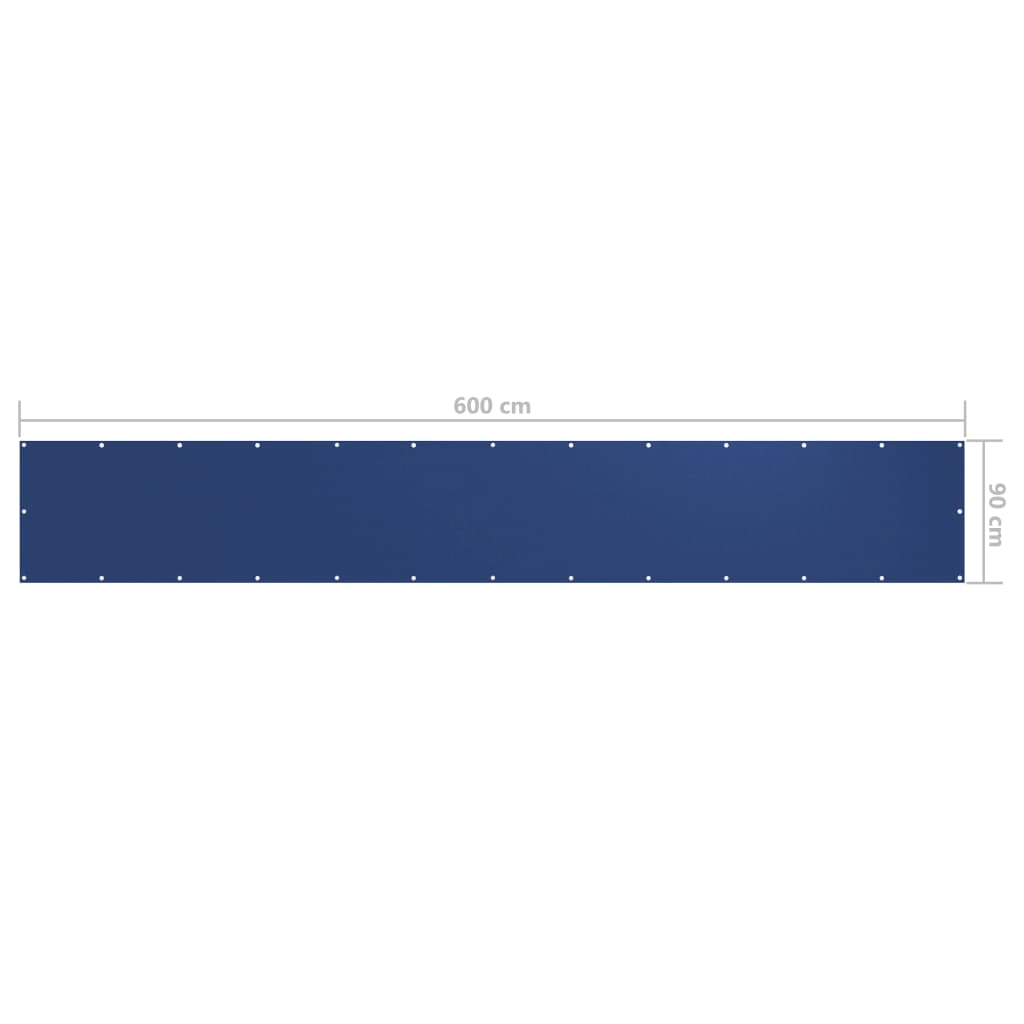 Balkonscherm 90x600 cm oxford stof blauw is nu te koop bij PeponiXL, paradijselijk wonen!
