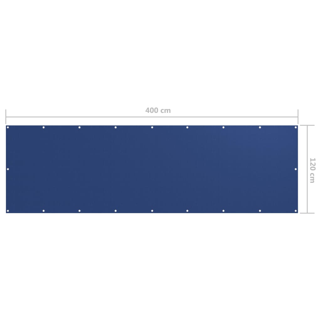 Balkonscherm 120x400 cm oxford stof blauw is nu te koop bij PeponiXL, paradijselijk wonen!