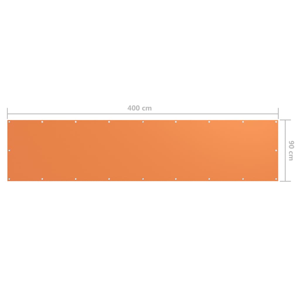 Balkonscherm 90x400 cm oxford stof oranje is nu te koop bij PeponiXL, paradijselijk wonen!