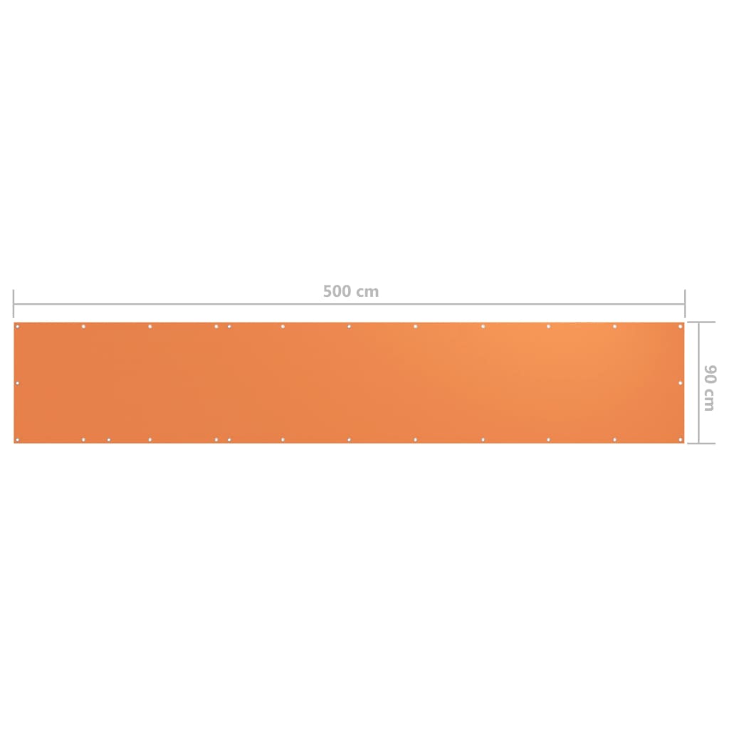 Balkonscherm 90x500 cm oxford stof oranje is nu te koop bij PeponiXL, paradijselijk wonen!