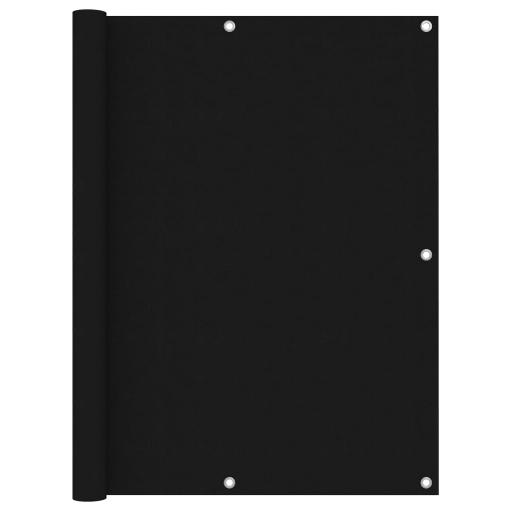 Balkonscherm 120x600 cm oxford stof zwart is nu te koop bij PeponiXL, paradijselijk wonen!