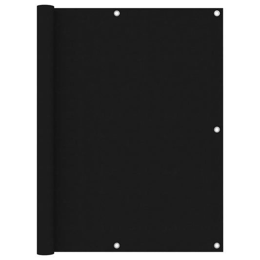 Balkonscherm 120x600 cm oxford stof zwart is nu te koop bij PeponiXL, paradijselijk wonen!