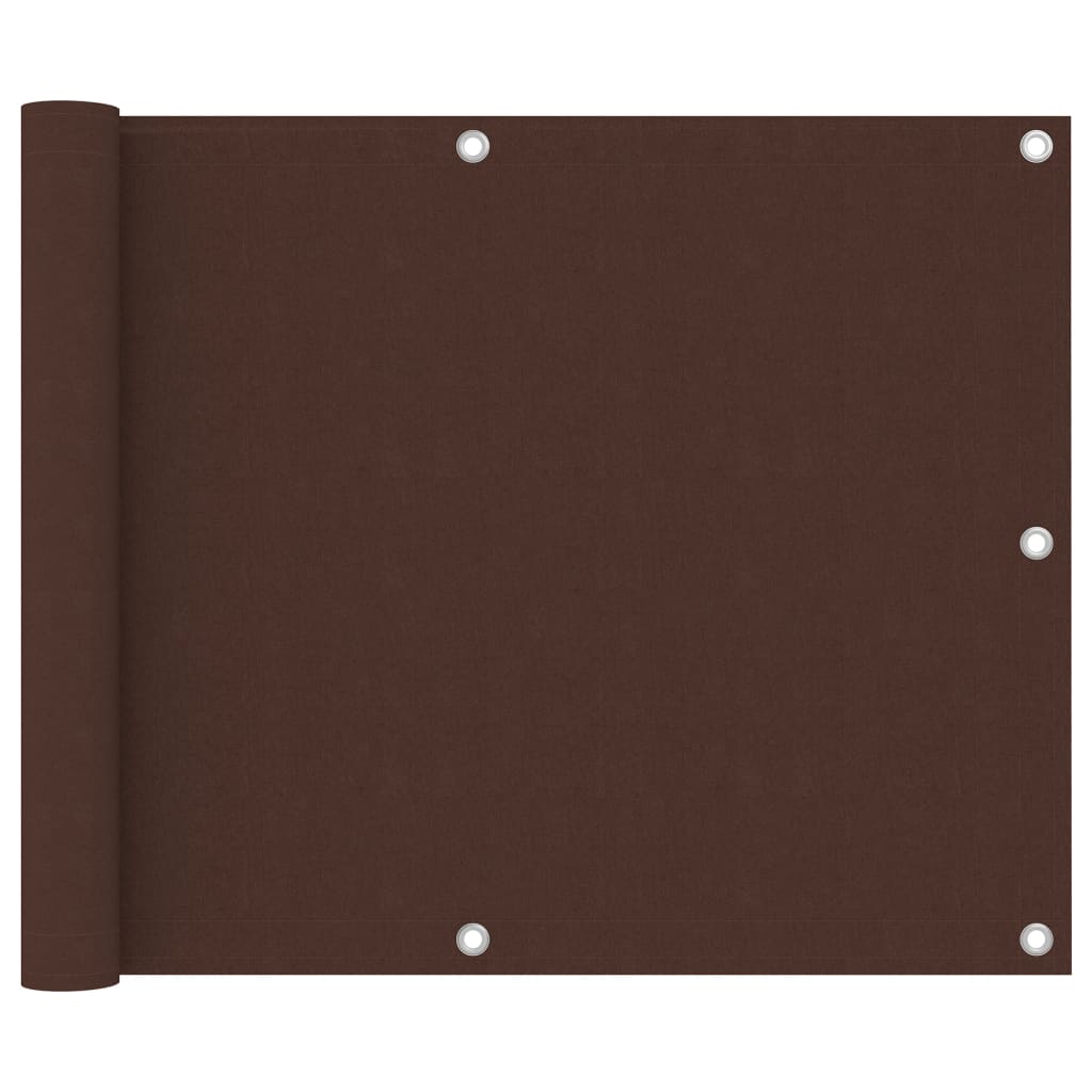 Balkonscherm 75x500 cm oxford stof bruin is nu te koop bij PeponiXL, paradijselijk wonen!