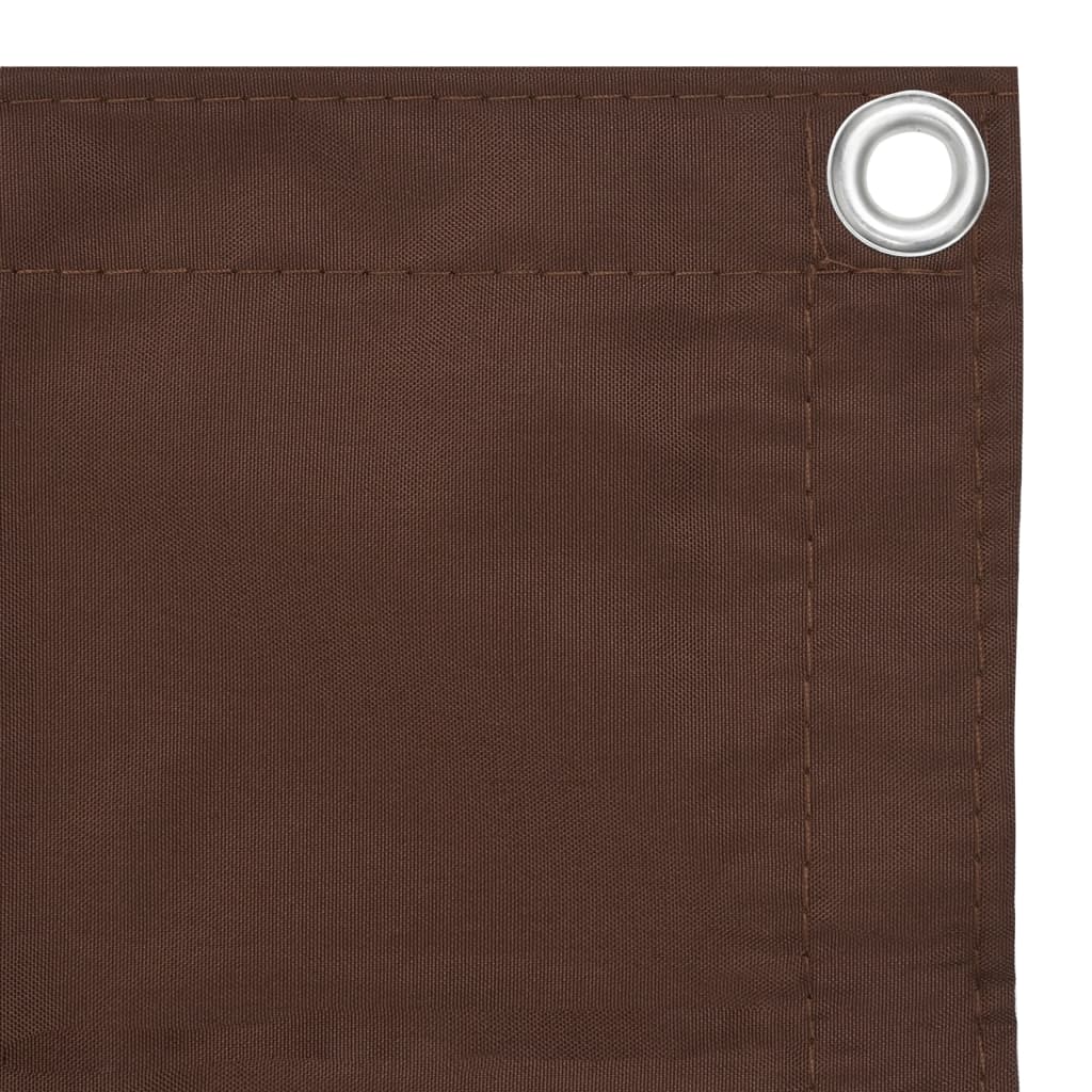 Balkonscherm 75x500 cm oxford stof bruin is nu te koop bij PeponiXL, paradijselijk wonen!