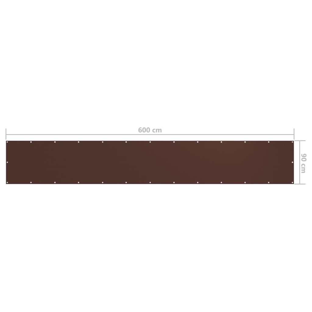 Balkonscherm 90x600 cm oxford stof bruin is nu te koop bij PeponiXL, paradijselijk wonen!