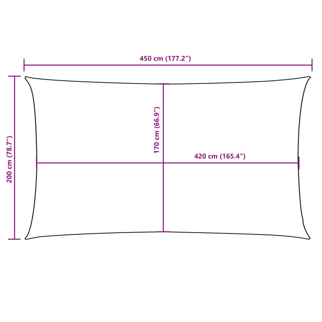 Zonnescherm rechthoekig 2x4,5 m oxford stof antracietkleurig is nu te koop bij PeponiXL, paradijselijk wonen!