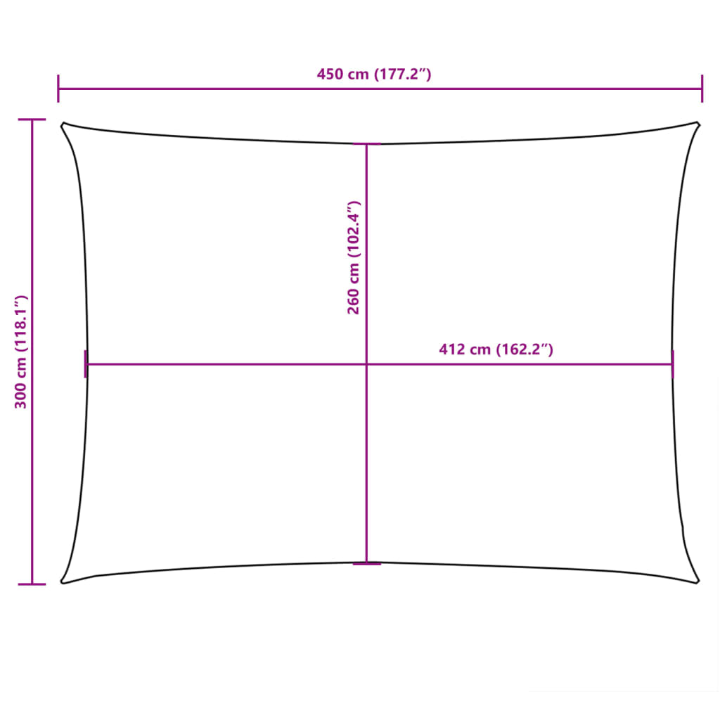 Zonnescherm rechthoekig 3x4,5 m oxford stof antracietkleurig is nu te koop bij PeponiXL, paradijselijk wonen!