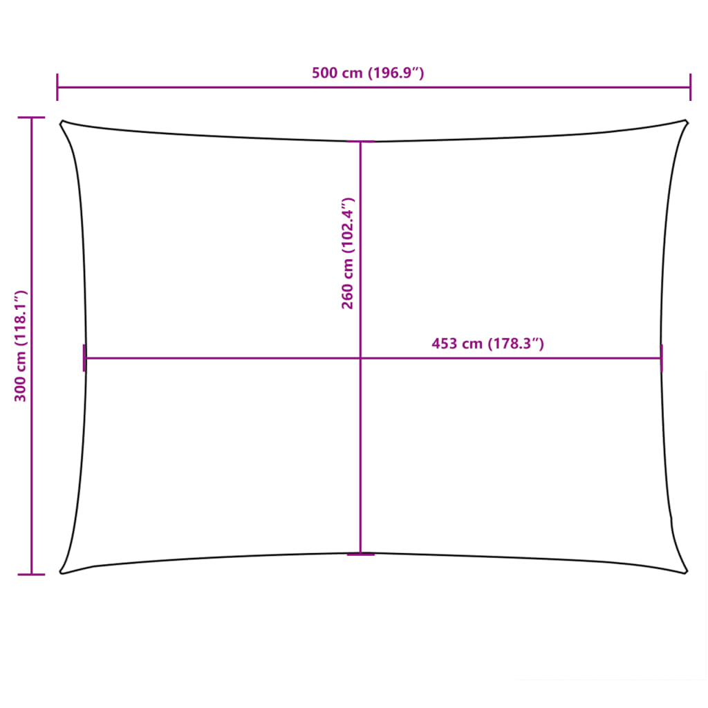 Zonnescherm rechthoekig 3x5 m oxford stof antracietkleurig is nu te koop bij PeponiXL, paradijselijk wonen!