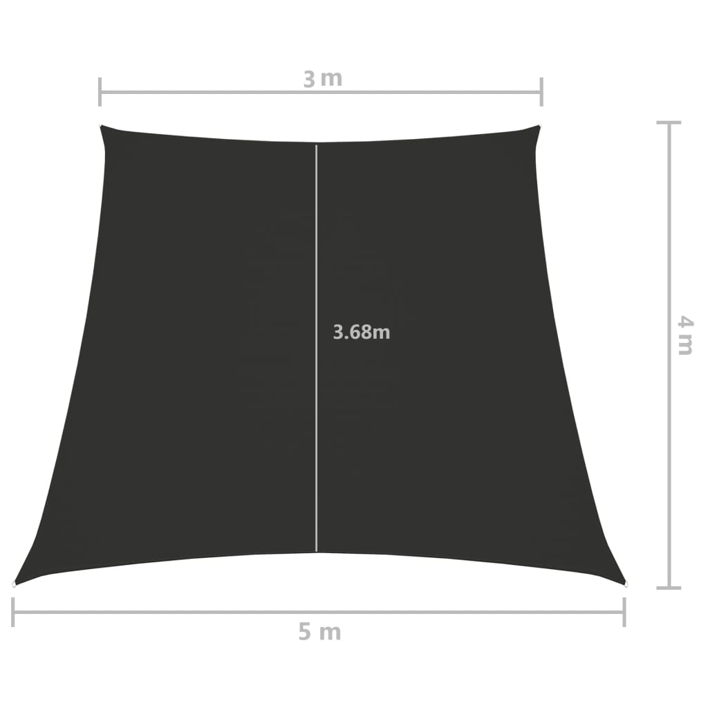 Zonnezeil trapezium 3/5x4 m oxford stof antracietkleurig is nu te koop bij PeponiXL, paradijselijk wonen!