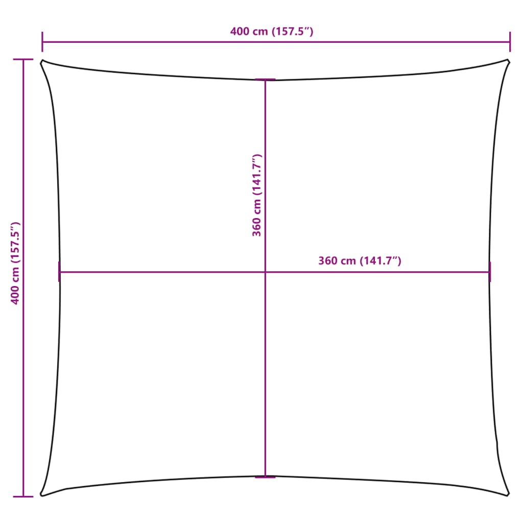 Zonnescherm vierkant 4x4 m oxford stof beige is nu te koop bij PeponiXL, paradijselijk wonen!