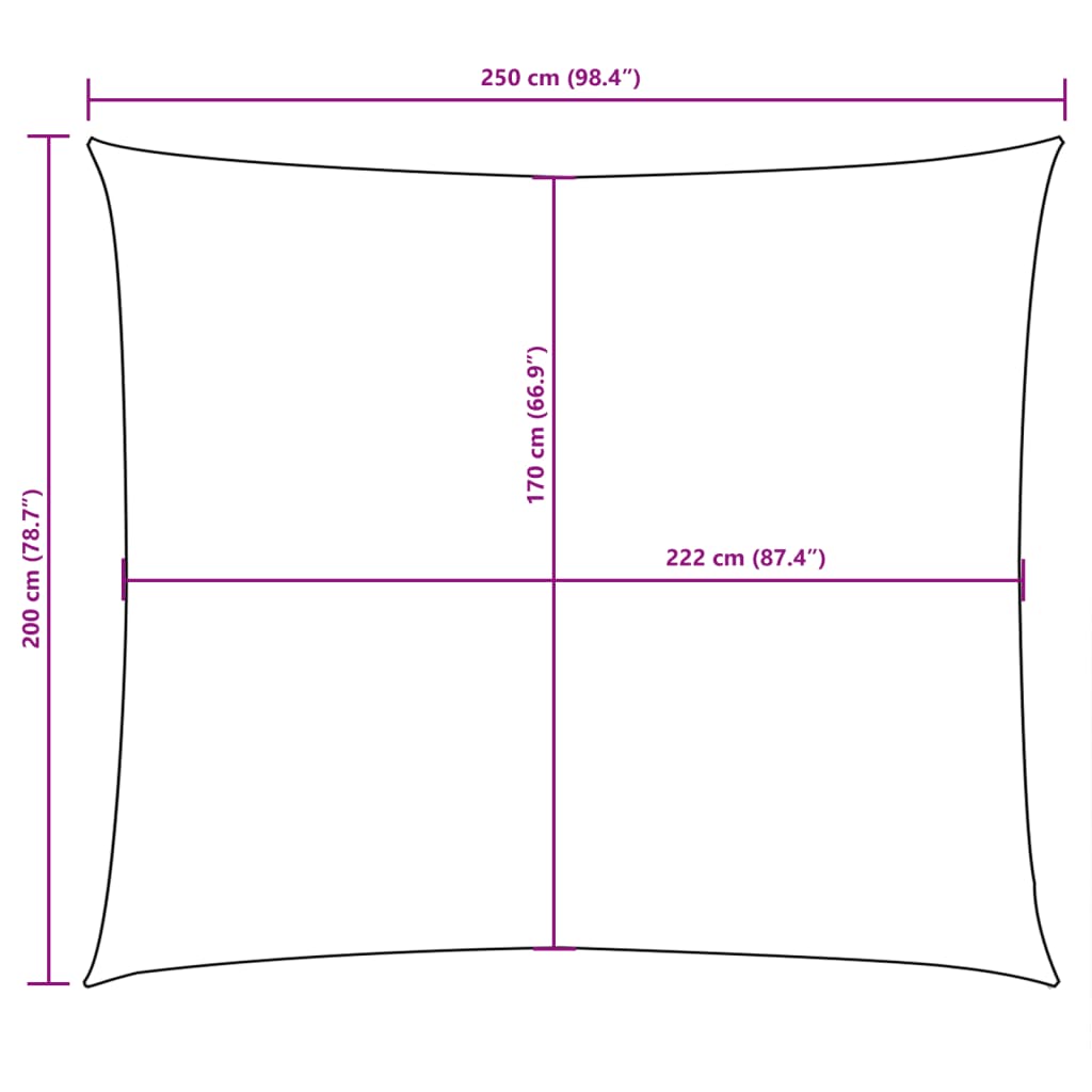 Zonnescherm rechthoekig 2x2,5 m oxford stof beige is nu te koop bij PeponiXL, paradijselijk wonen!