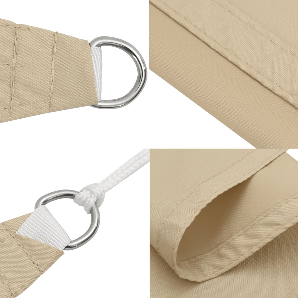 Zonnescherm driehoekig 3x3x3 m oxford stof beige is nu te koop bij PeponiXL, paradijselijk wonen!