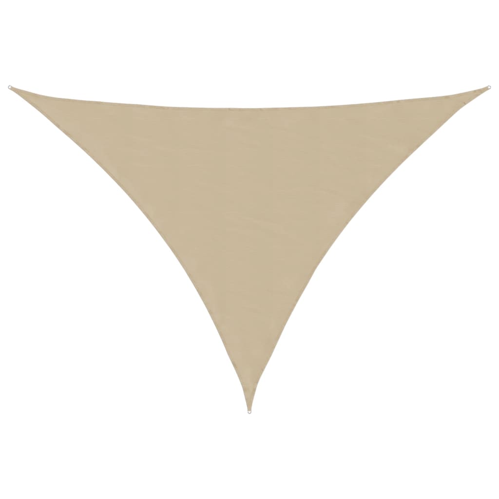 Zonnescherm driehoekig 3,5x3,5x4,9 m oxford stof beige is nu te koop bij PeponiXL, paradijselijk wonen!
