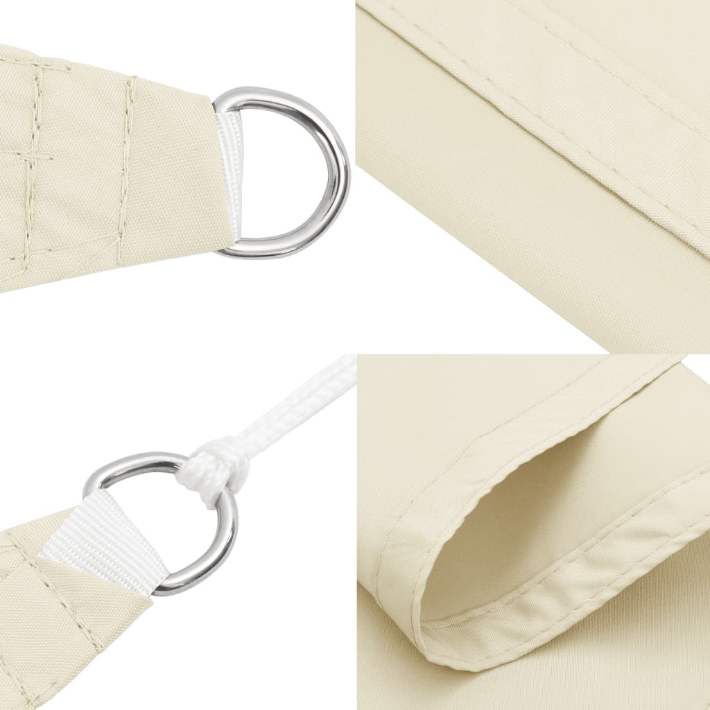 Zonnescherm vierkant 5x5 m oxford stof crèmekleurig is nu te koop bij PeponiXL, paradijselijk wonen!