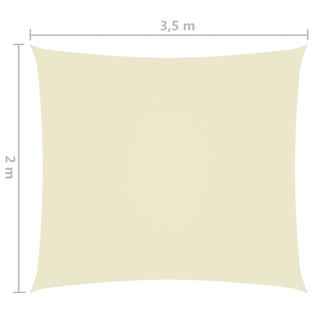 Zonnescherm rechthoekig 2x3,5 m oxford stof crèmekleurig is nu te koop bij PeponiXL, paradijselijk wonen!