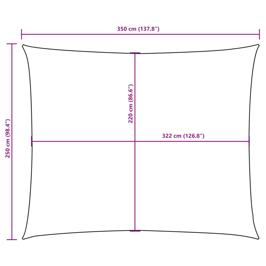 Zonnescherm rechthoekig 2,5x3,5 m oxford stof crèmekleurig is nu te koop bij PeponiXL, paradijselijk wonen!