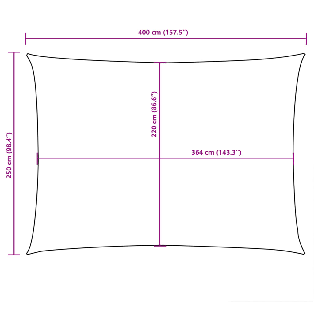 Zonnescherm rechthoekig 2,5x4 m oxford stof crèmekleurig is nu te koop bij PeponiXL, paradijselijk wonen!