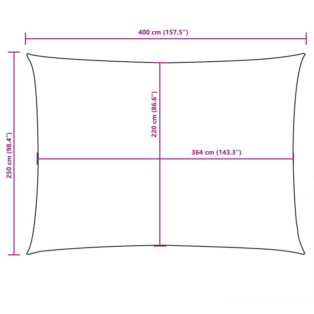 Zonnescherm rechthoekig 2,5x4 m oxford stof wit is nu te koop bij PeponiXL, paradijselijk wonen!
