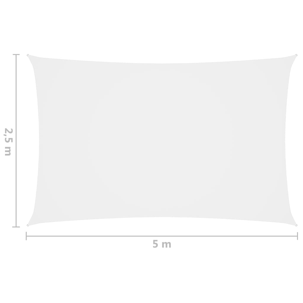 Zonnescherm rechthoekig 2,5x5 m oxford stof wit is nu te koop bij PeponiXL, paradijselijk wonen!