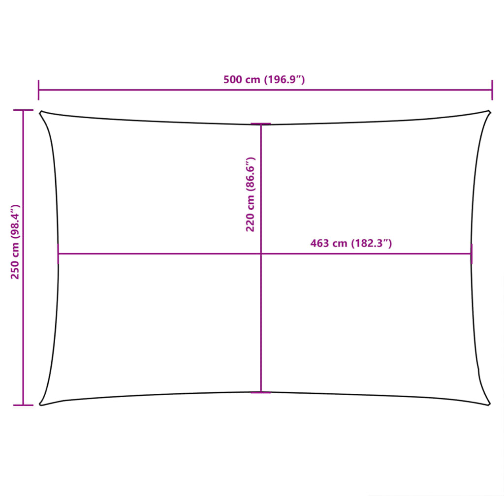 Zonnescherm rechthoekig 2,5x5 m oxford stof wit is nu te koop bij PeponiXL, paradijselijk wonen!