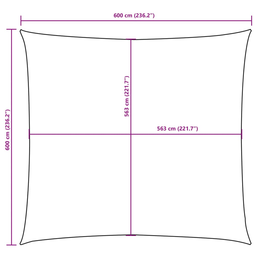 Zonnescherm vierkant 6x6 m oxford stof terracottakleurig is nu te koop bij PeponiXL, paradijselijk wonen!