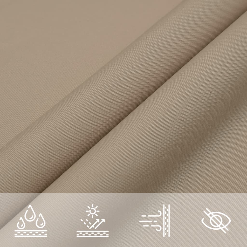 Zonnescherm vierkant 4,5x4,5 m oxford stof taupe is nu te koop bij PeponiXL, paradijselijk wonen!