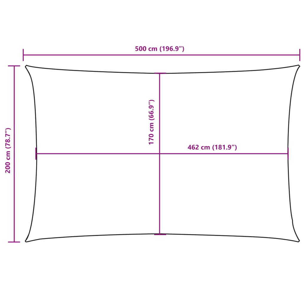 Zonnescherm rechthoekig 2x5 m oxford stof taupe is nu te koop bij PeponiXL, paradijselijk wonen!