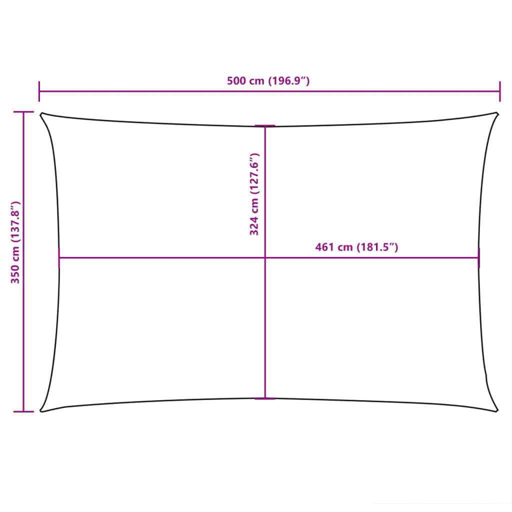 Zonnescherm rechthoekig 3,5x5 m oxford stof taupe is nu te koop bij PeponiXL, paradijselijk wonen!