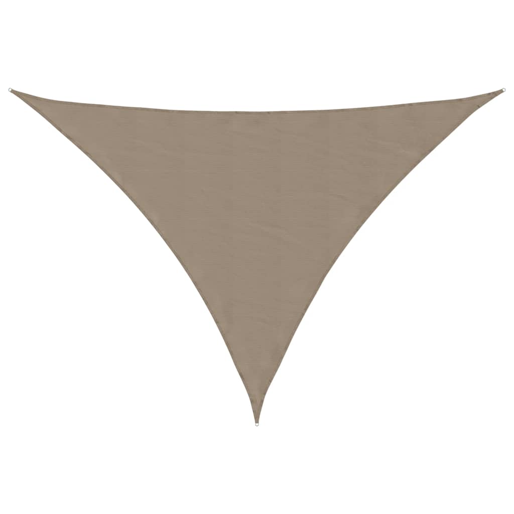 Zonnescherm driehoekig 3,5x3,5x4,9 m oxford stof taupe is nu te koop bij PeponiXL, paradijselijk wonen!