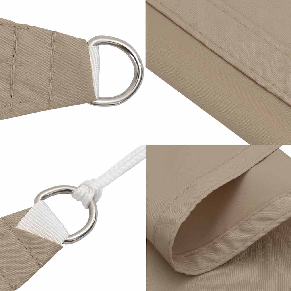 Zonnescherm driehoekig 3,5x3,5x4,9 m oxford stof taupe is nu te koop bij PeponiXL, paradijselijk wonen!