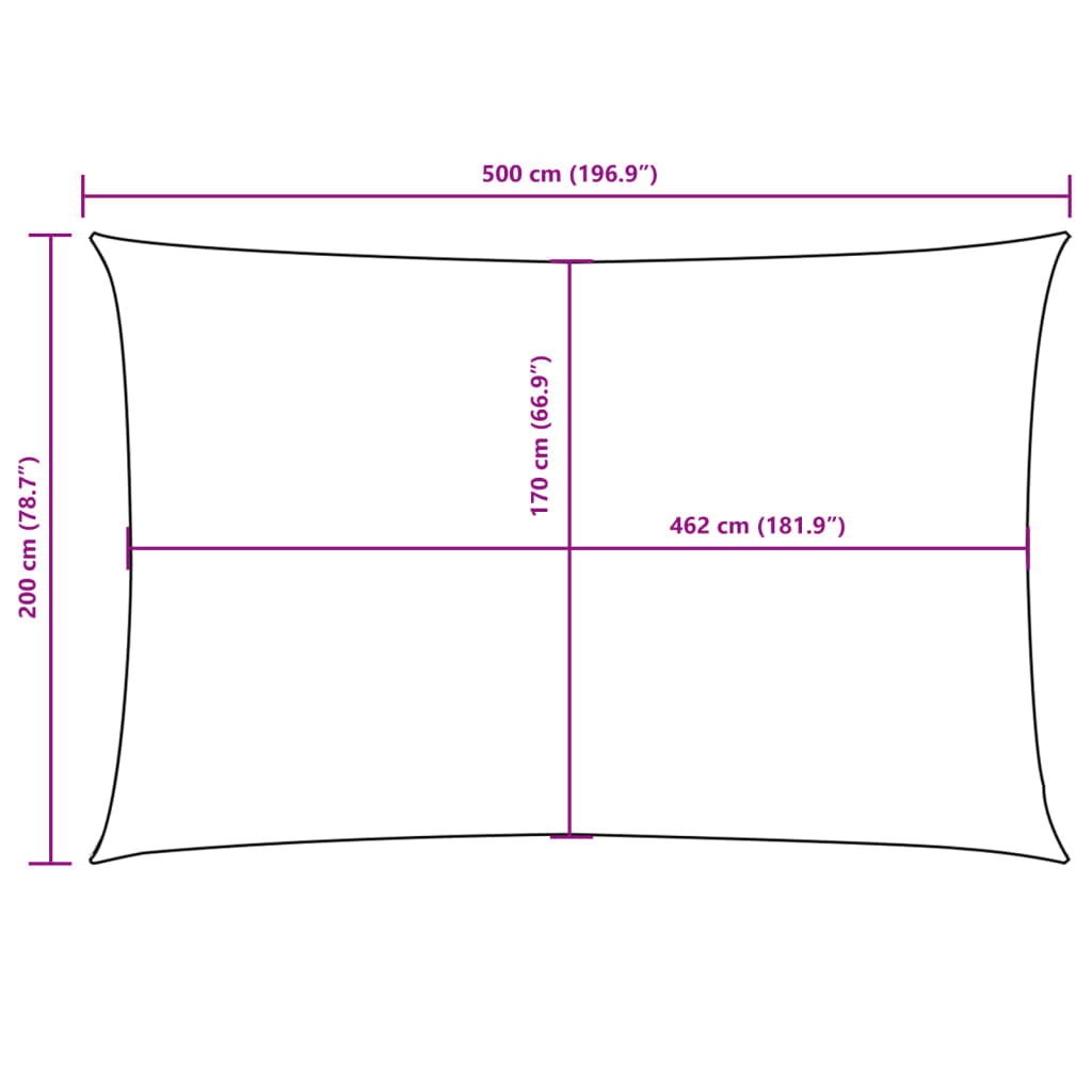 Zonnescherm rechthoekig 2x5 m oxford stof donkergroen is nu te koop bij PeponiXL, paradijselijk wonen!