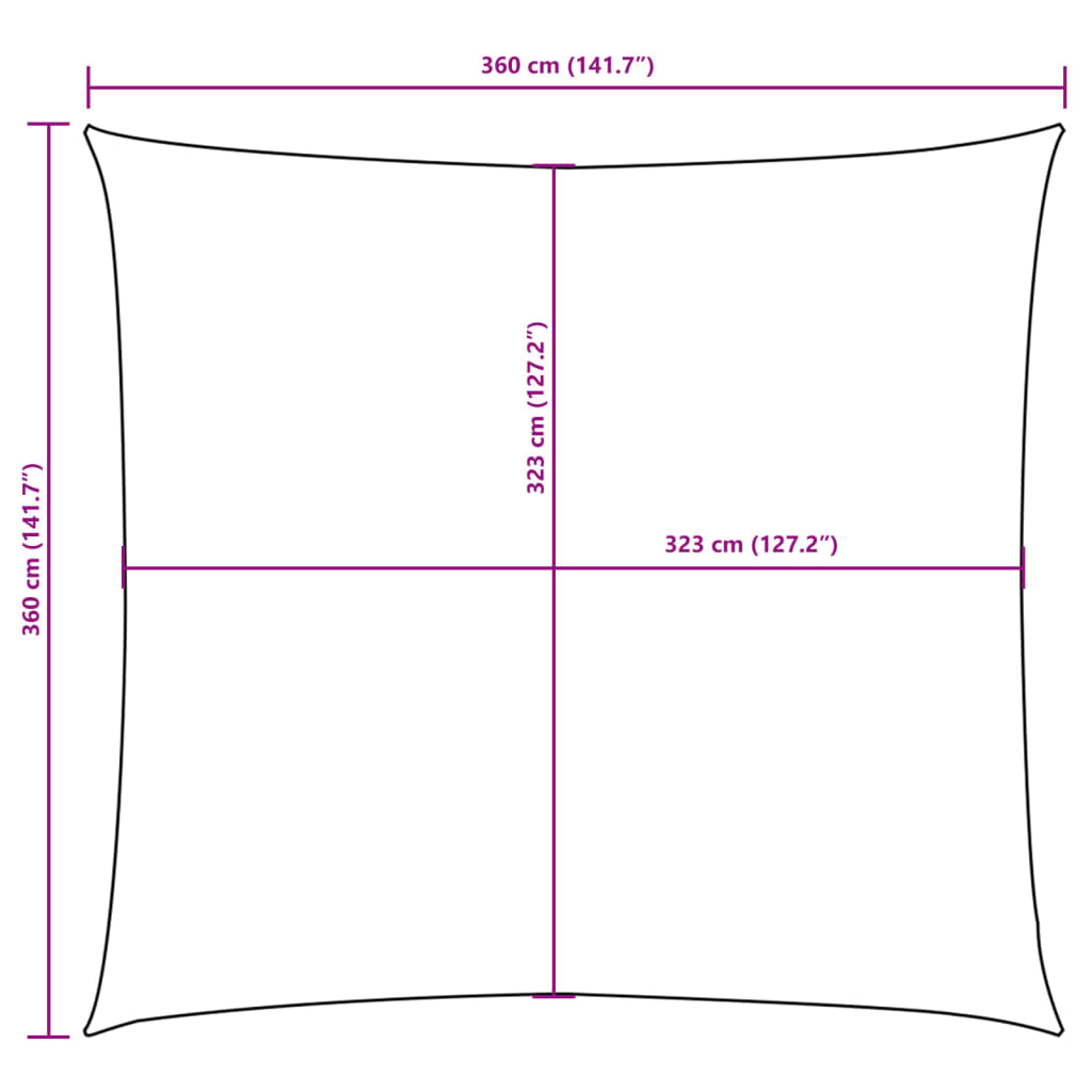 Zonnescherm vierkant 3,6x3,6 m oxford stof blauw is nu te koop bij PeponiXL, paradijselijk wonen!