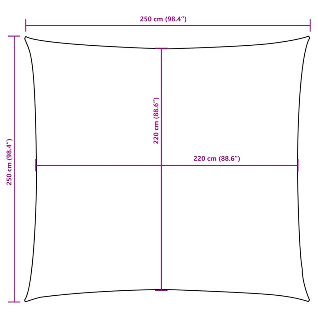 Zonnescherm vierkant 2,5x2,5 m oxford stof geel is nu te koop bij PeponiXL, paradijselijk wonen!