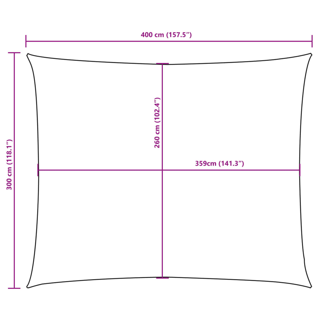 Zonnescherm rechthoekig 3x4 m oxford stof geel is nu te koop bij PeponiXL, paradijselijk wonen!