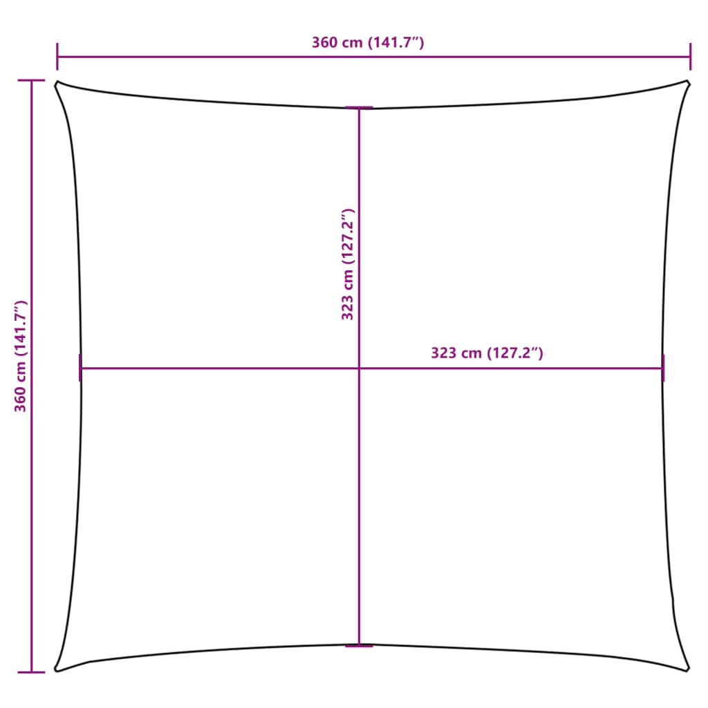 Zonnescherm vierkant 3,6x3,6 m oxford stof rood is nu te koop bij PeponiXL, paradijselijk wonen!