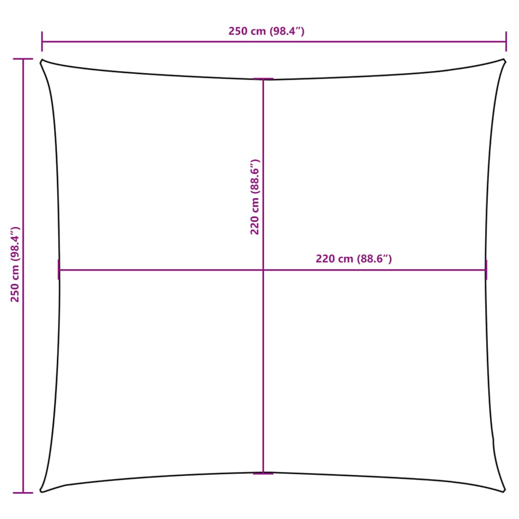 Zonnescherm vierkant 2,5x2,5 m oxford stof oranje is nu te koop bij PeponiXL, paradijselijk wonen!