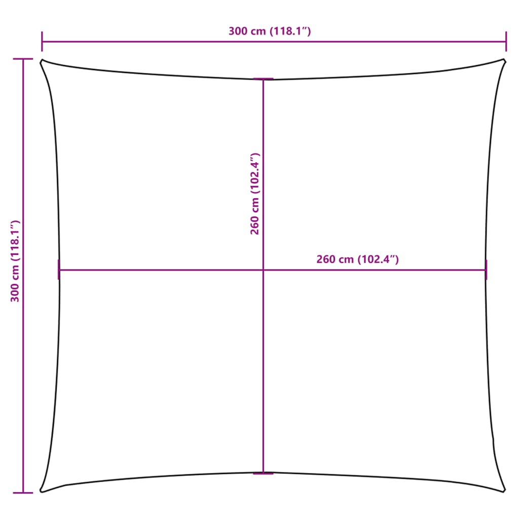 Zonnescherm vierkant 3x3 m oxford stof oranje is nu te koop bij PeponiXL, paradijselijk wonen!