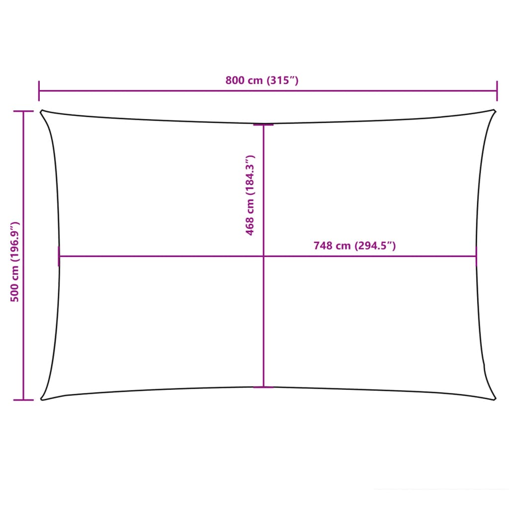 Zonnescherm rechthoekig 5x8 m oxford stof oranje is nu te koop bij PeponiXL, paradijselijk wonen!