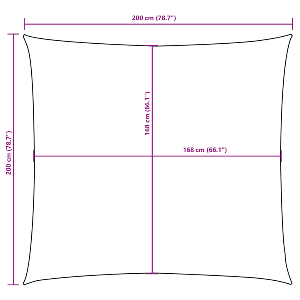Zonnescherm vierkant 2x2 m oxford stof zwart is nu te koop bij PeponiXL, paradijselijk wonen!