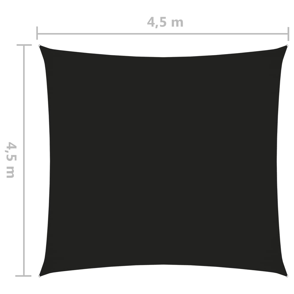 Zonnescherm vierkant 4,5x4,5 m oxford stof zwart is nu te koop bij PeponiXL, paradijselijk wonen!