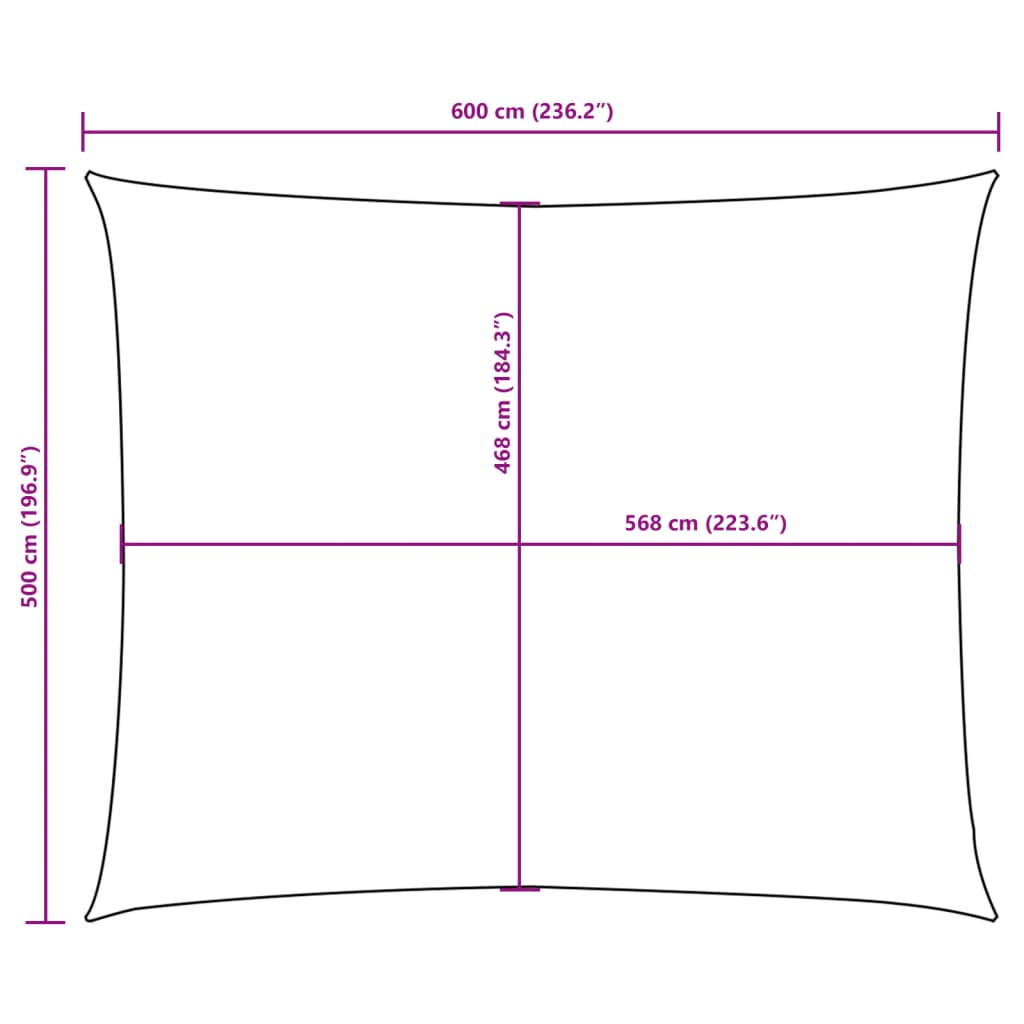 Zonnescherm rechthoekig 5x6 m oxford stof zwart is nu te koop bij PeponiXL, paradijselijk wonen!