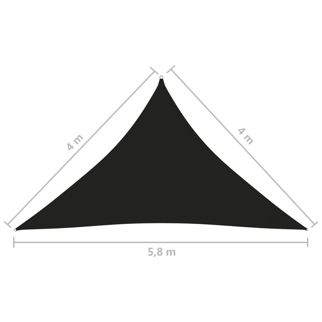 Zonnescherm driehoekig 4x4x5,8 m oxford stof zwart is nu te koop bij PeponiXL, paradijselijk wonen!