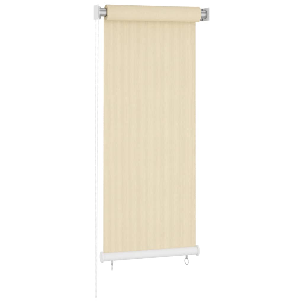 Rolgordijn voor buiten 65(B)x140(H) cm HDPE crèmekleurig is nu te koop bij PeponiXL, paradijselijk wonen!