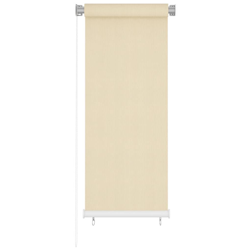 Rolgordijn voor buiten 65(B)x140(H) cm HDPE crèmekleurig is nu te koop bij PeponiXL, paradijselijk wonen!